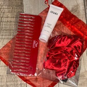 Wella Haircare Comb & Scrunchie w/Ouai Frizz-Free Leave-In Conditioner